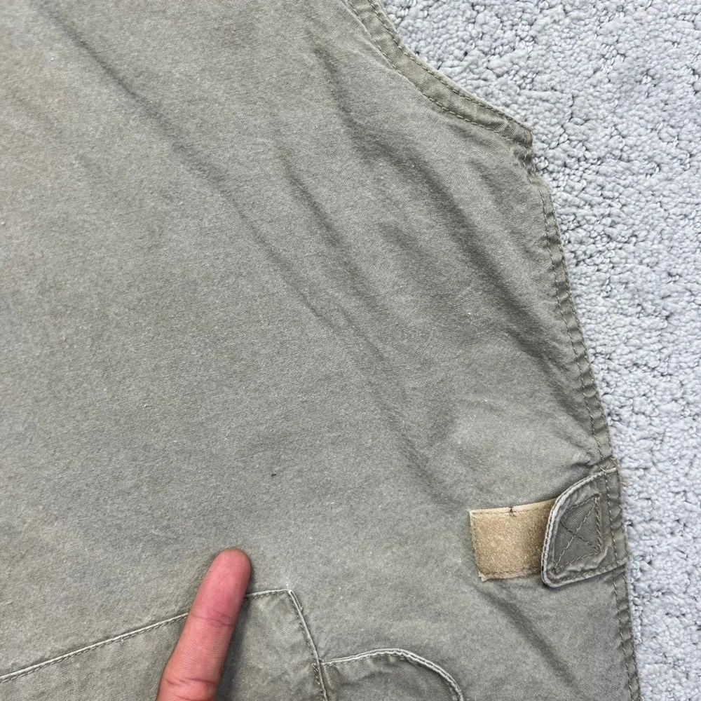 VINTAGE Banana Republic Vest Mens L Canvas Safari Utility Fishing Multi-Pocket